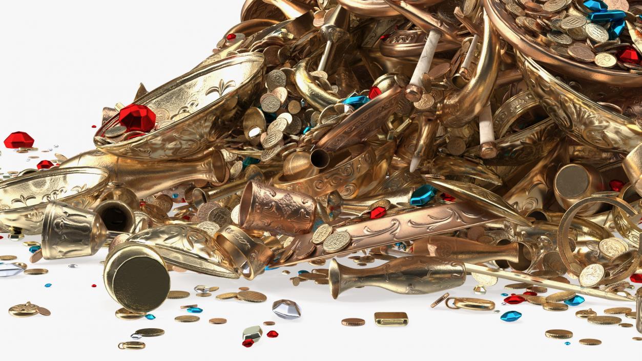 3D Large Pile of Treasures model