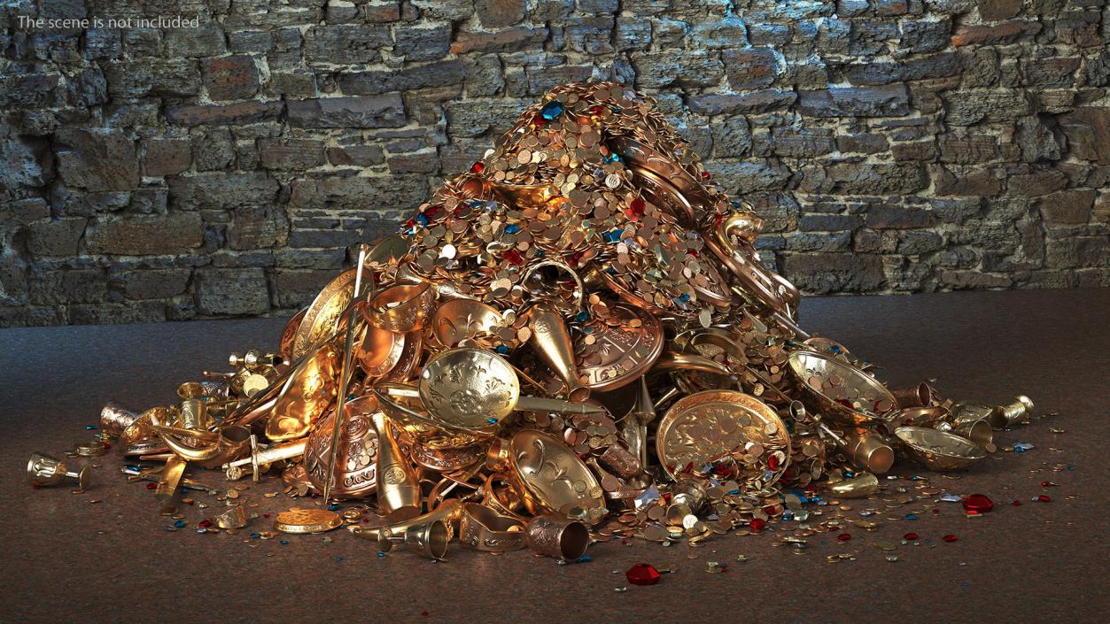 3D Large Pile of Treasures model