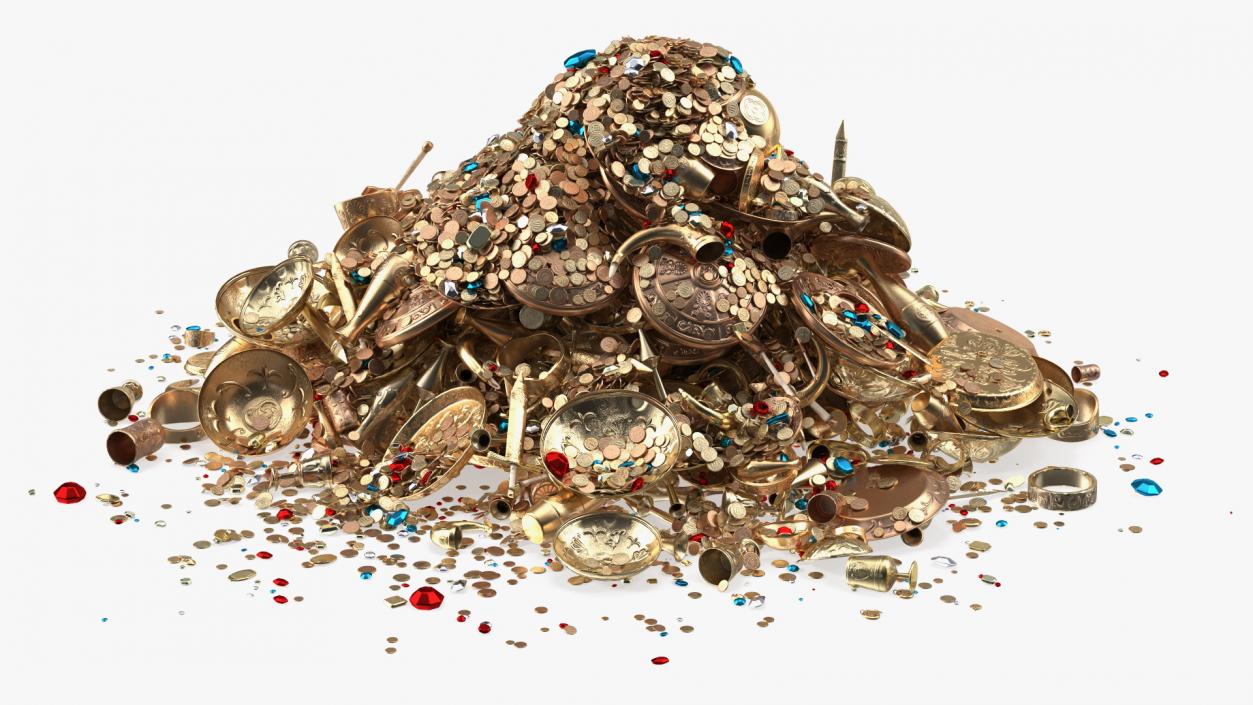 3D Large Pile of Treasures model