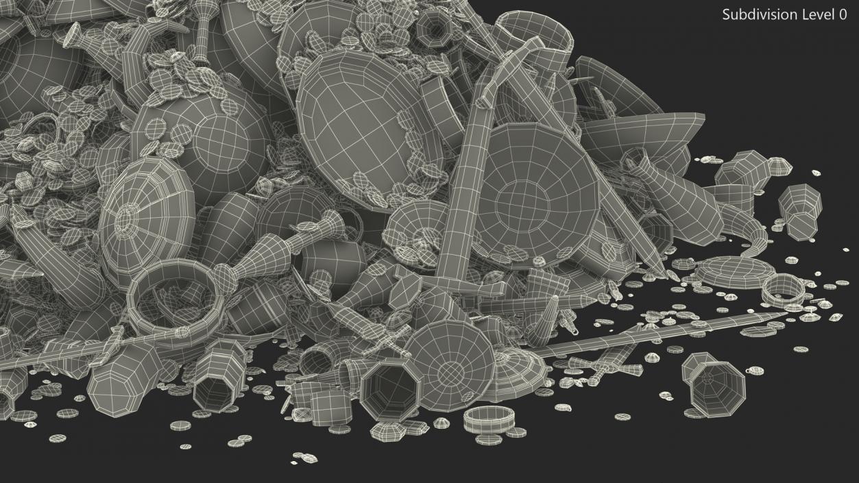 3D Large Pile of Treasures model