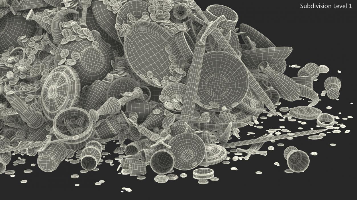 3D Large Pile of Treasures model