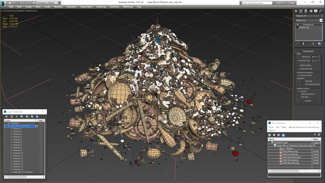 3D Large Pile of Treasures model