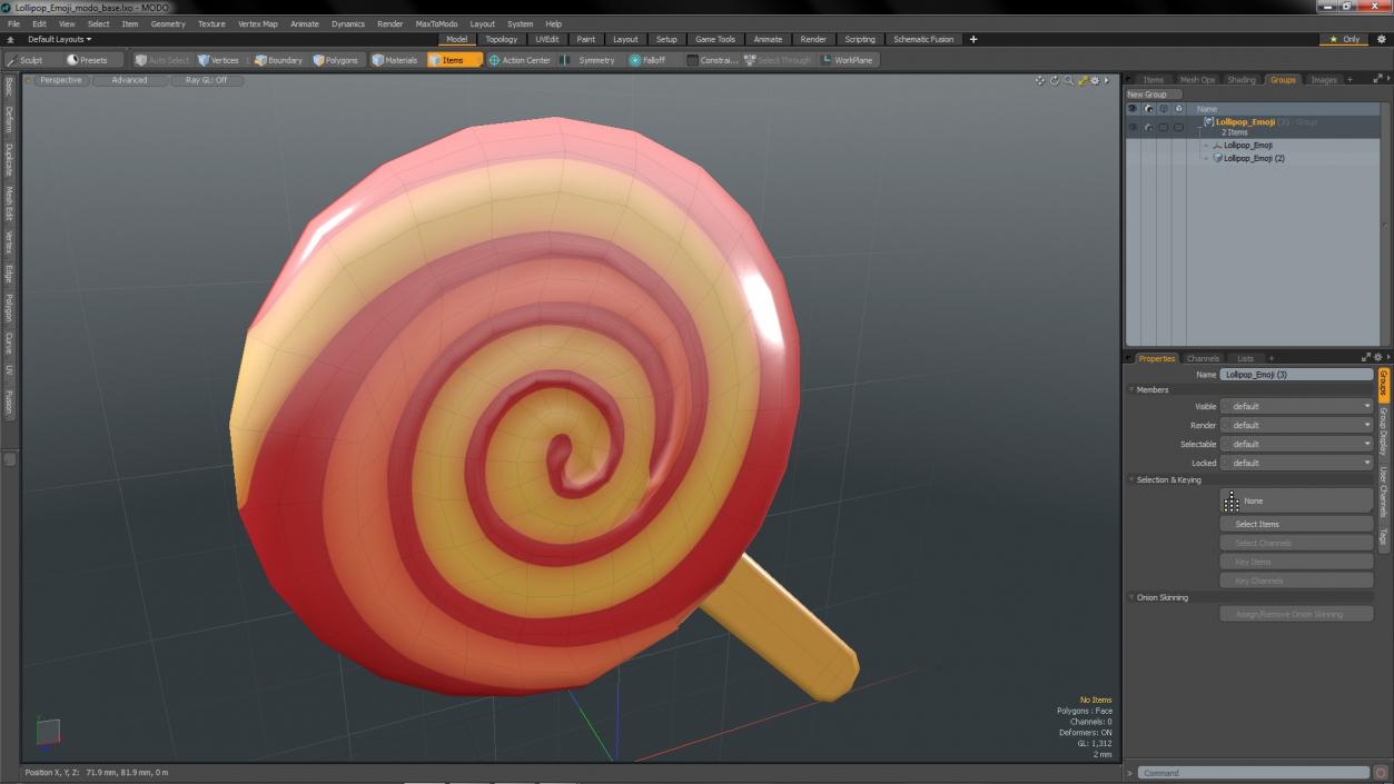 Lollipop Emoji 3D model