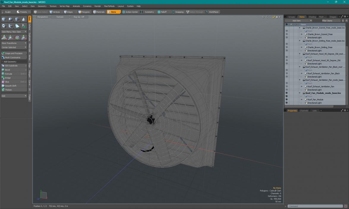 3D model Roof Fan Module