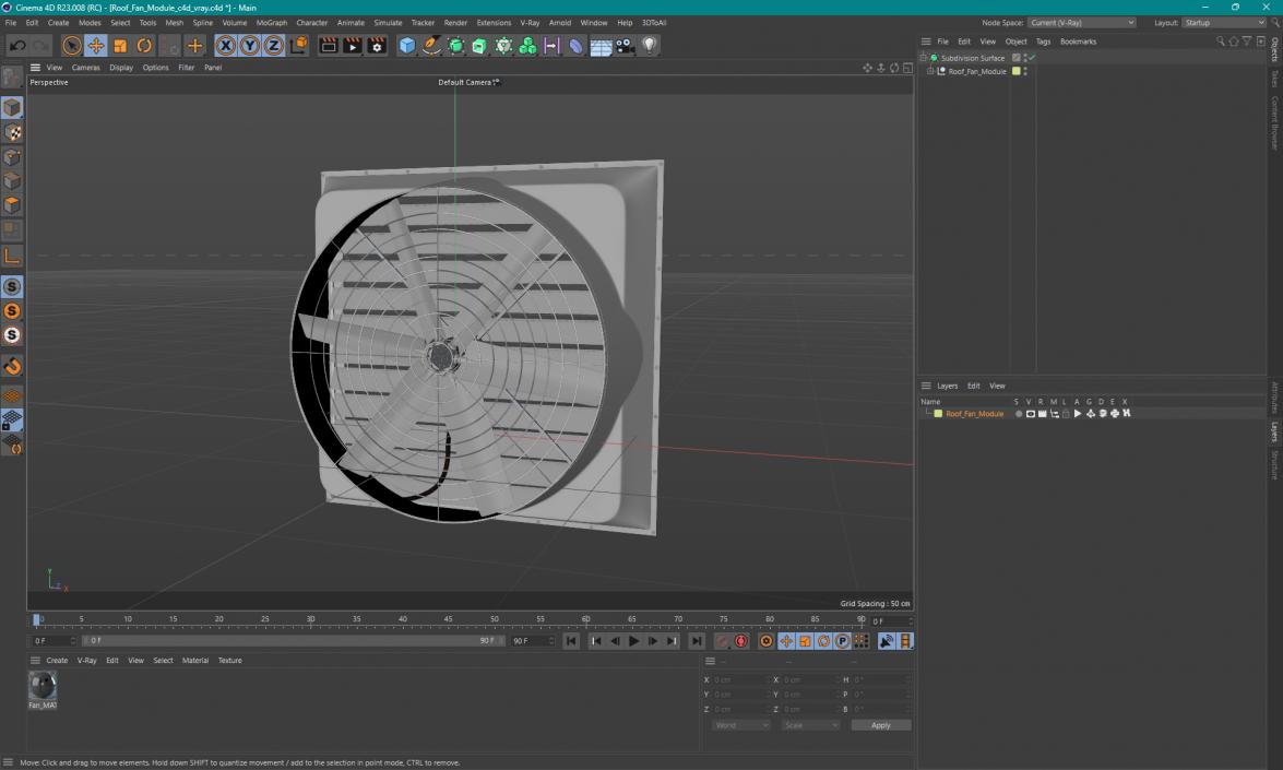 3D model Roof Fan Module