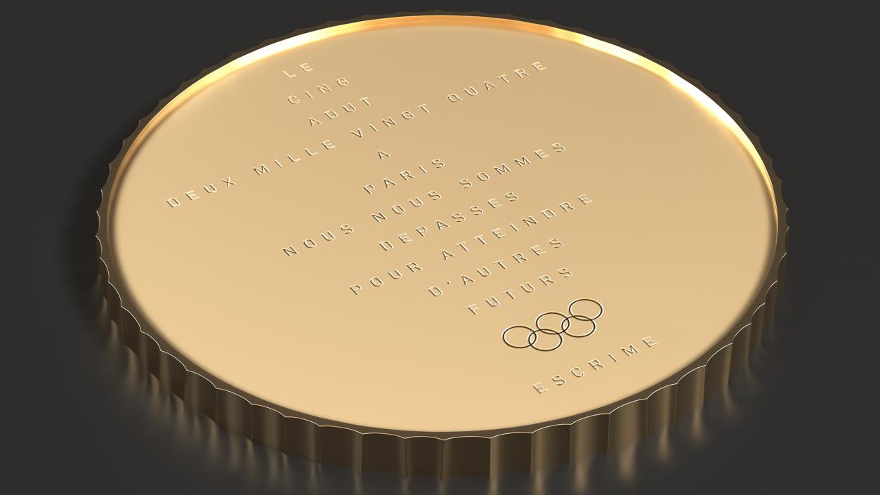 3D Olympic Gold Medal model