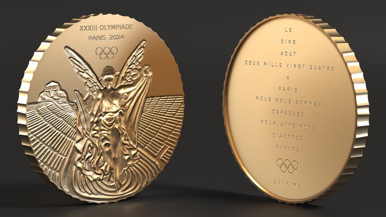 3D Olympic Gold Medal model