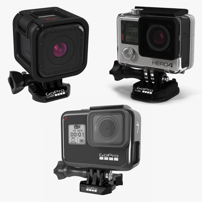 3D GoPro Cameras 3D Models Collection 4