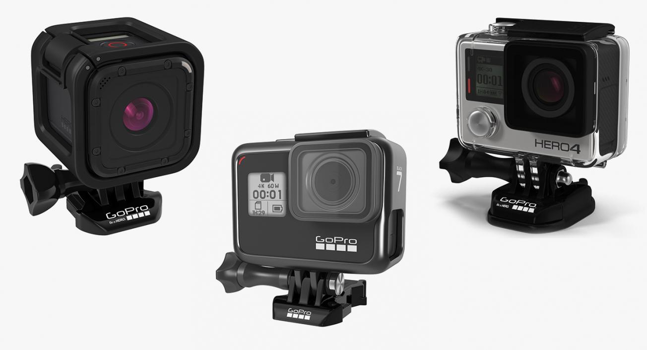 3D GoPro Cameras 3D Models Collection 4