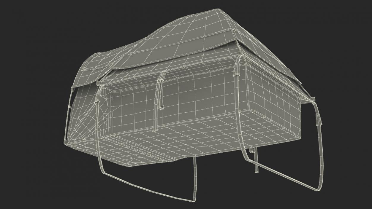 Full Size Truck Bed Tent Grey 3D model