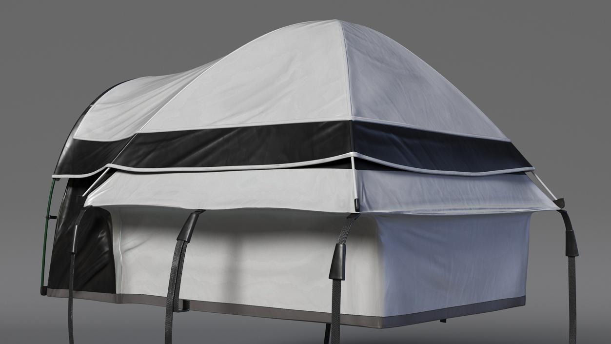 Full Size Truck Bed Tent Grey 3D model