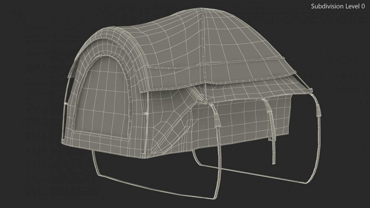 Full Size Truck Bed Tent Grey 3D model