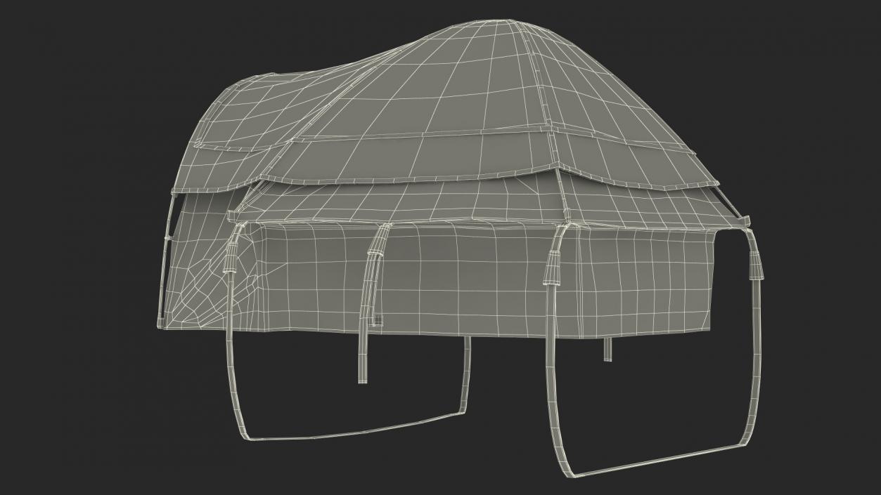 Full Size Truck Bed Tent Grey 3D model