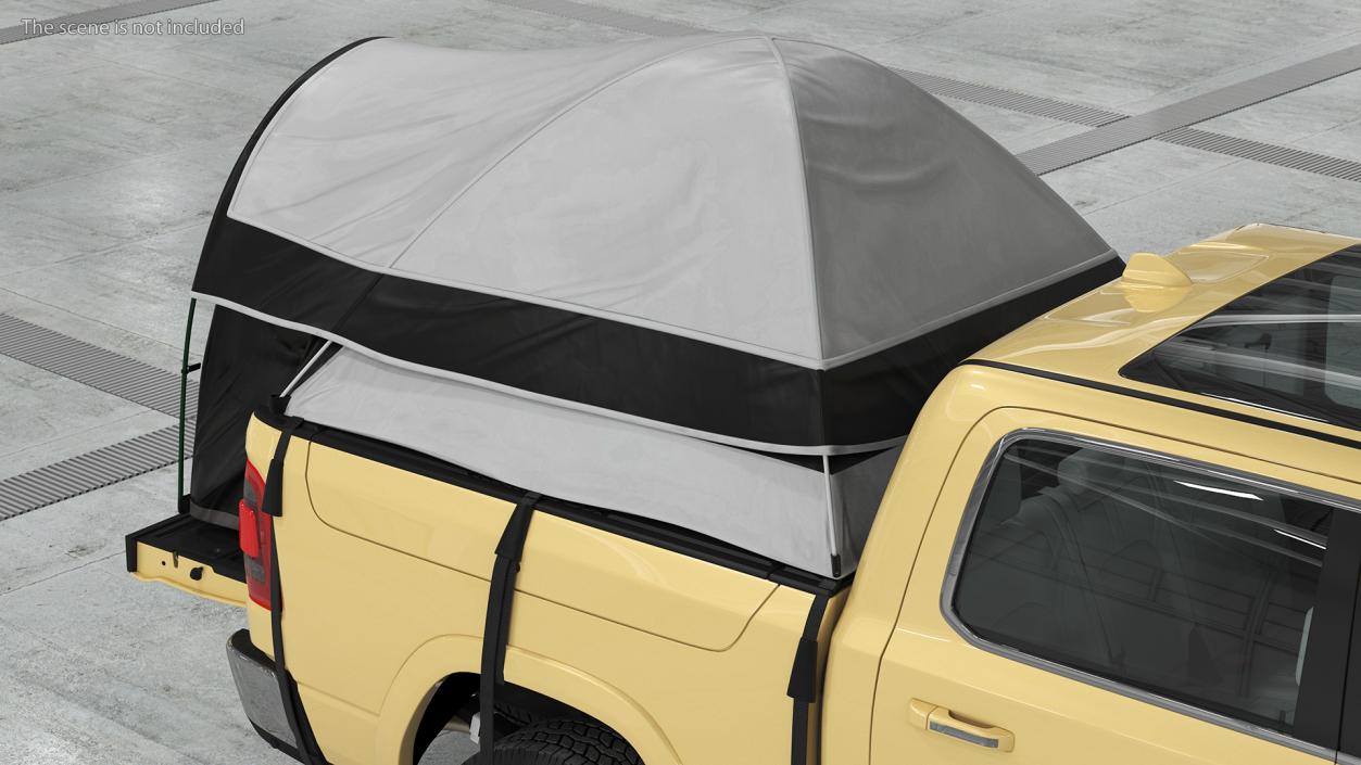 Full Size Truck Bed Tent Grey 3D model