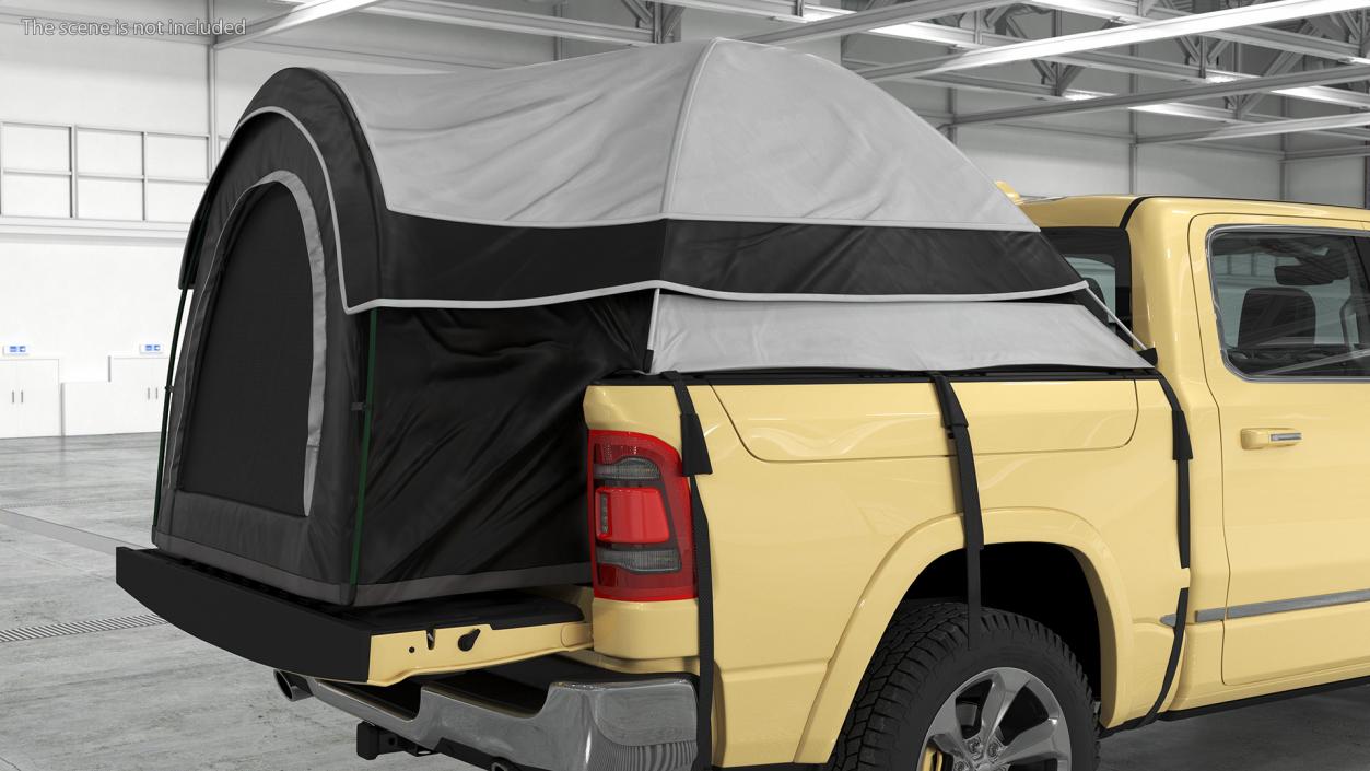 Full Size Truck Bed Tent Grey 3D model