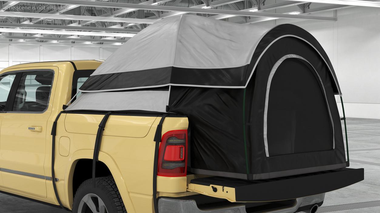 Full Size Truck Bed Tent Grey 3D model