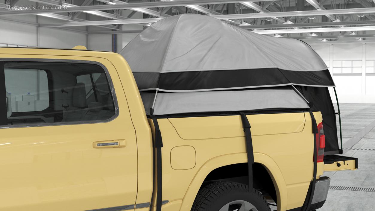 Full Size Truck Bed Tent Grey 3D model