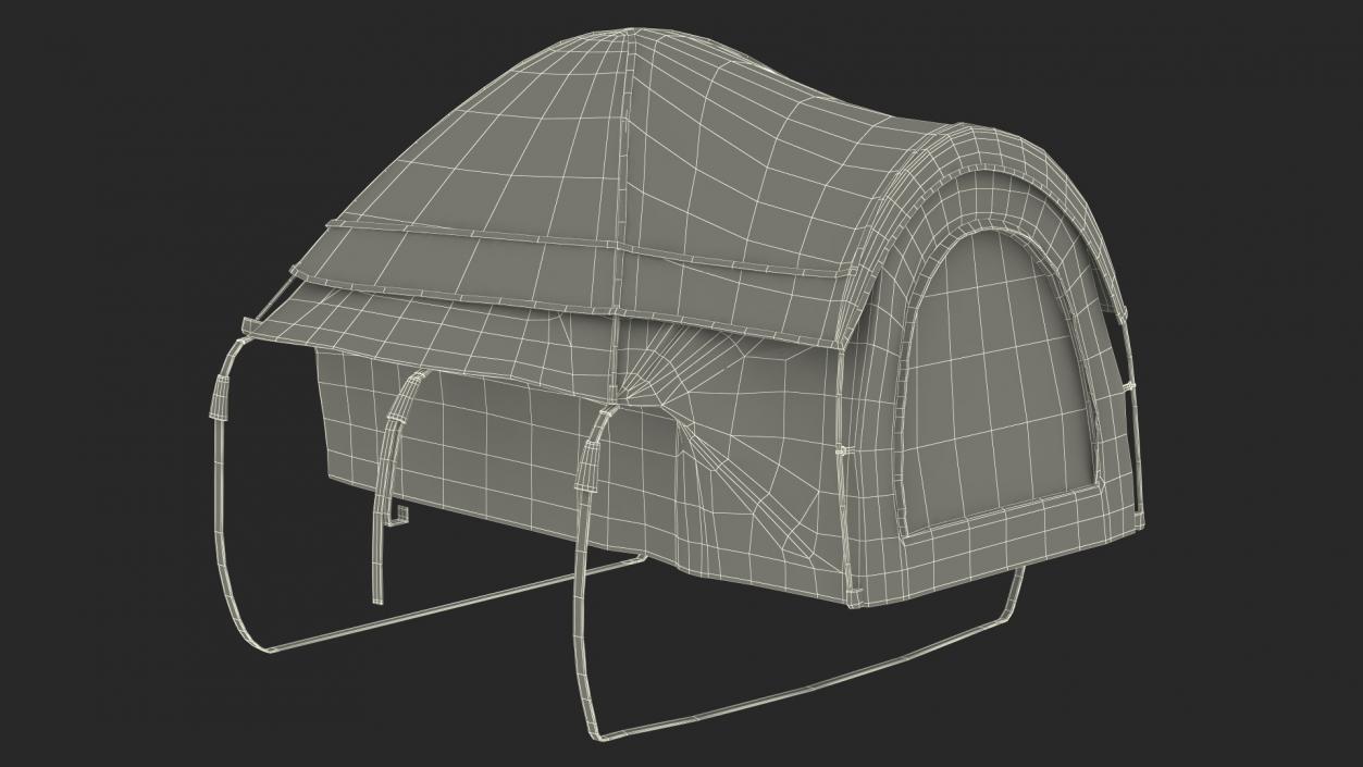 Full Size Truck Bed Tent Grey 3D model