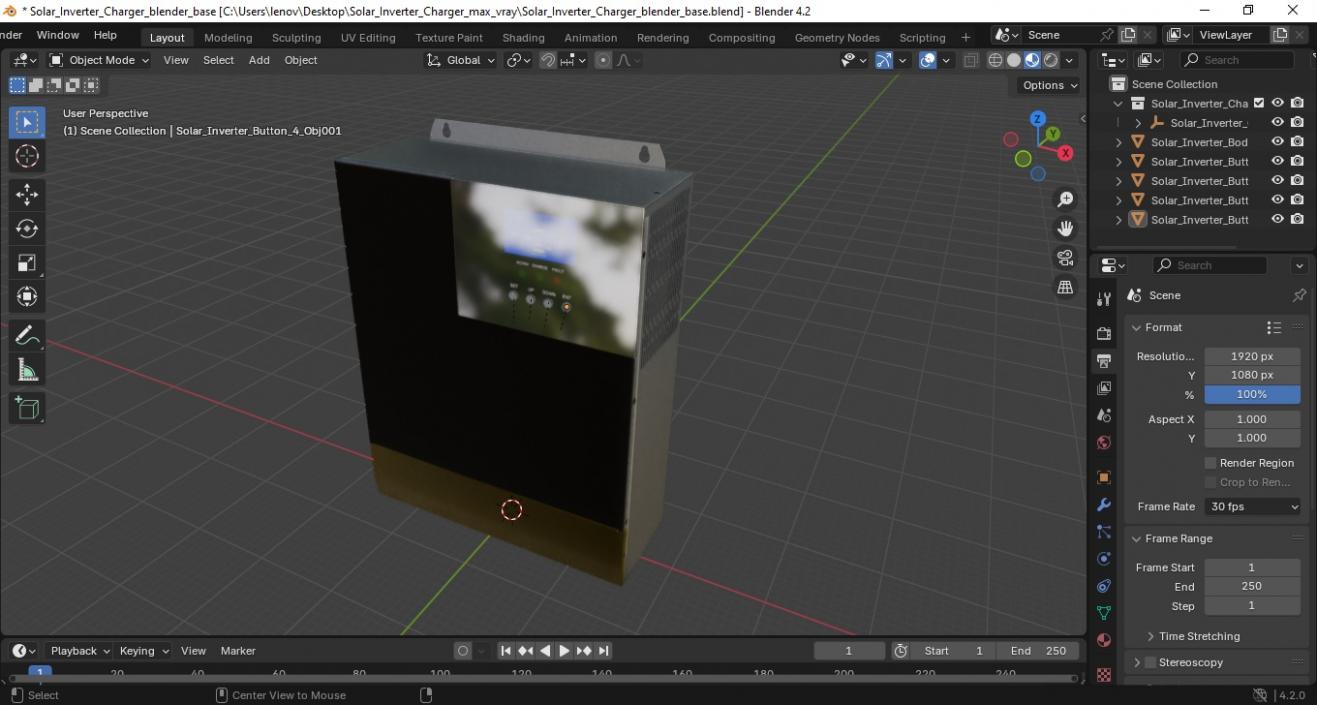 Solar Inverter Charger 2 3D model