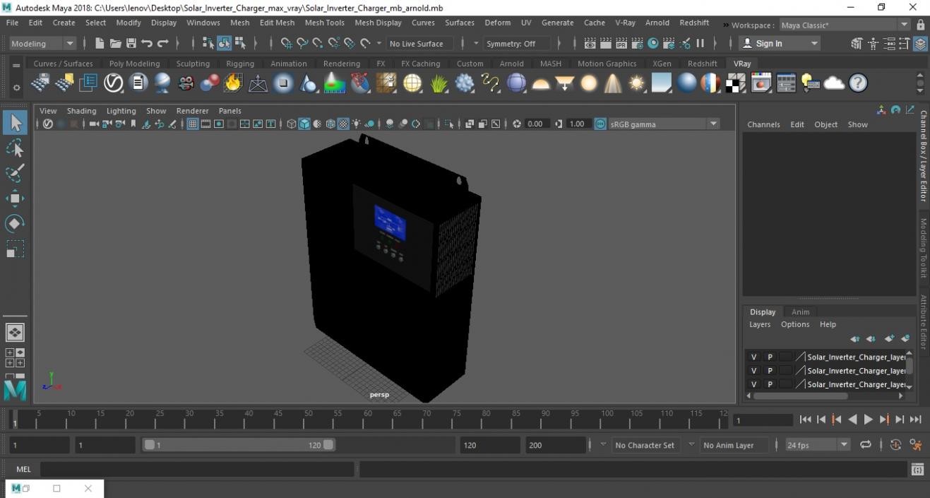 Solar Inverter Charger 2 3D model