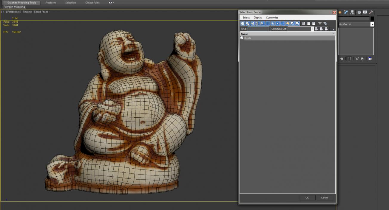 3D model Buddha Ivory Netsuke