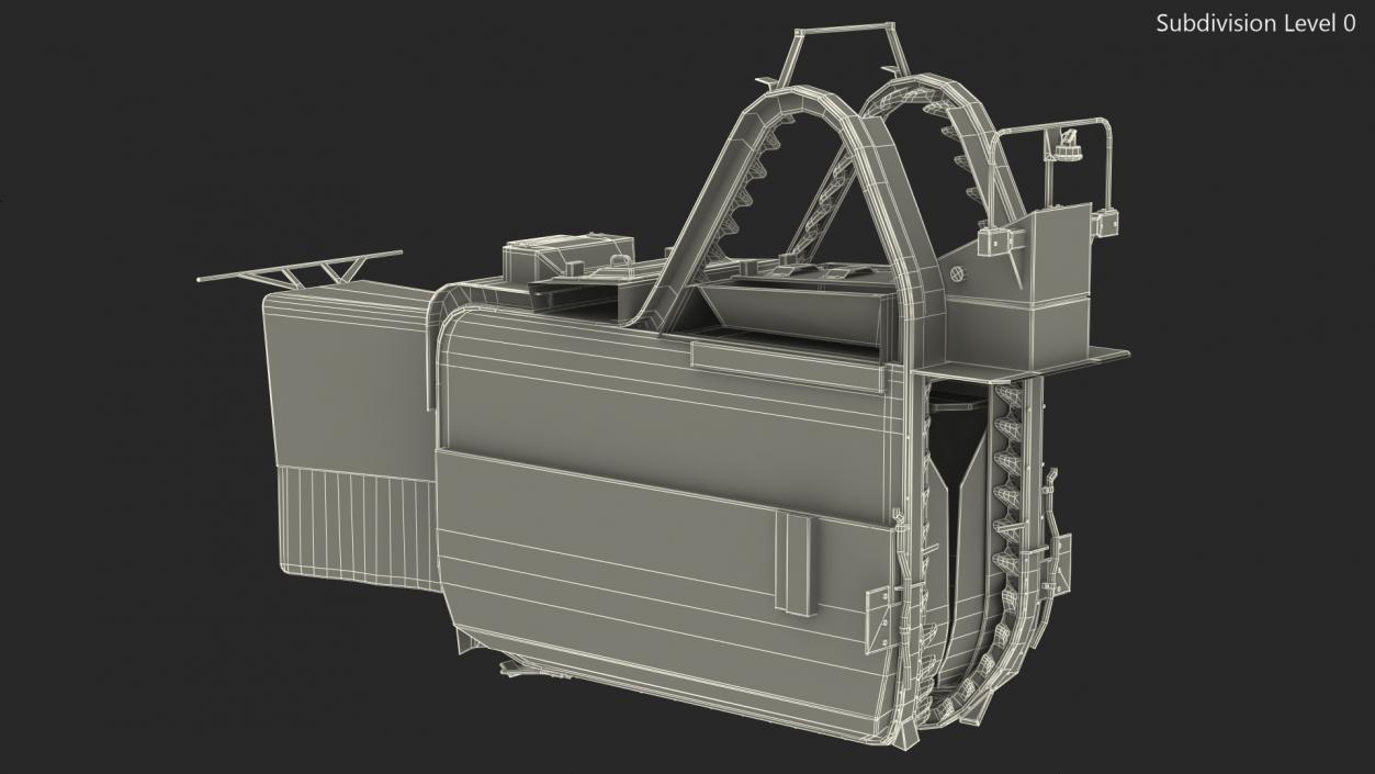 3D Olive Harvester Machine model