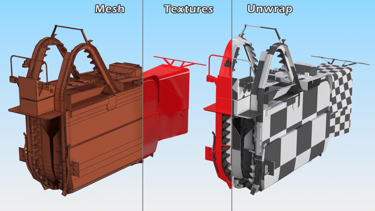 3D Olive Harvester Machine model