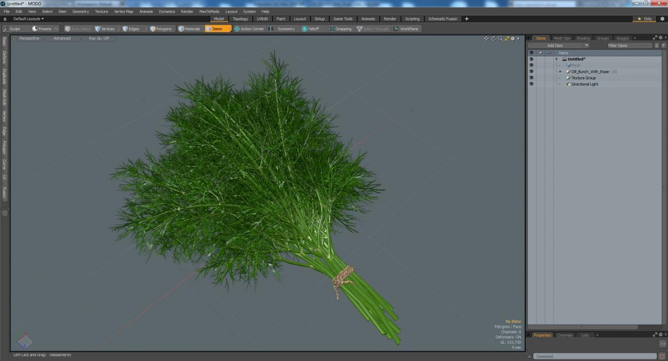 3D model Dill Bunch With Rope