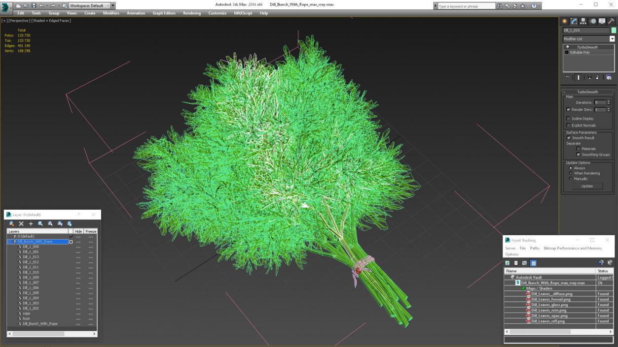 3D model Dill Bunch With Rope