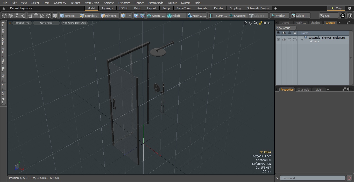 3D Rectangle Shower Enclosure with Sliding Door Silver