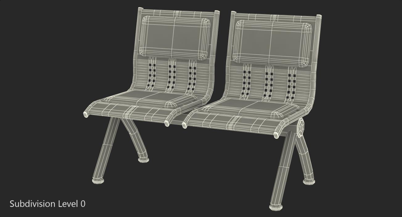 3D Reception Waiting Room Chair model