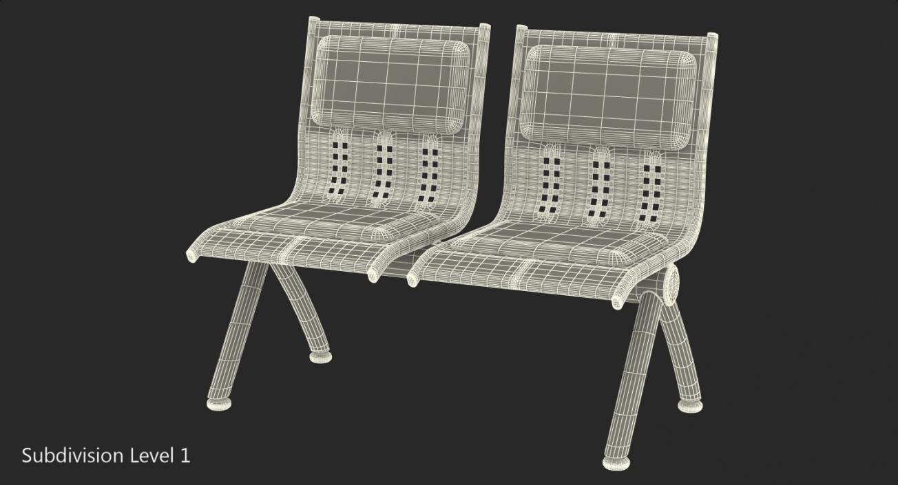 3D Reception Waiting Room Chair model