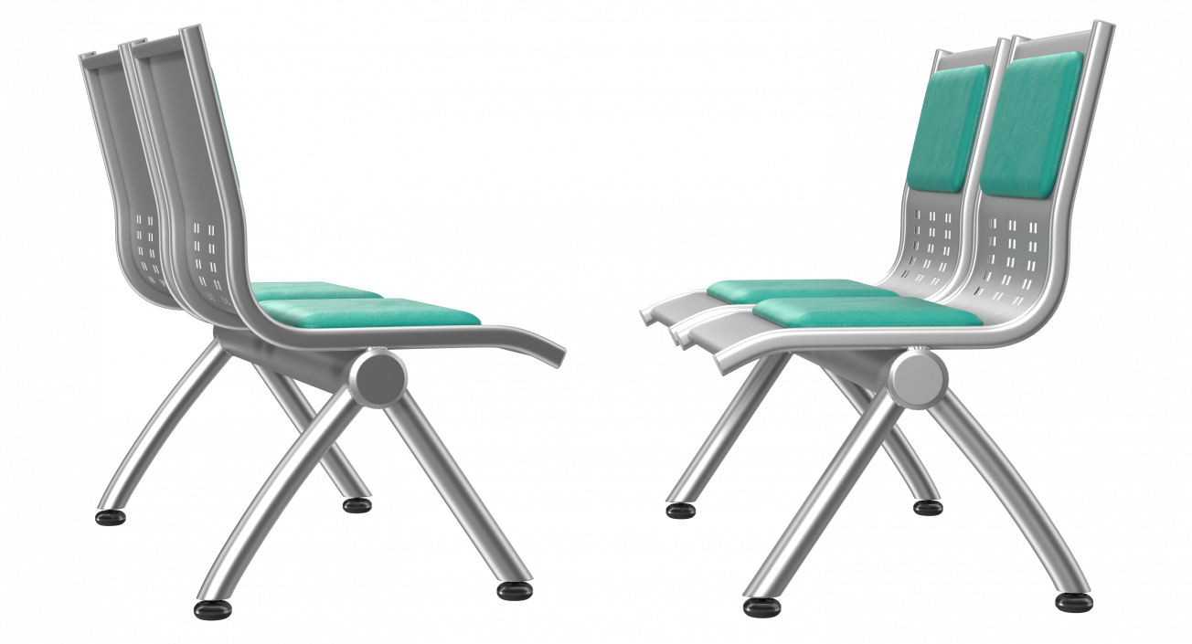 3D Reception Waiting Room Chair model