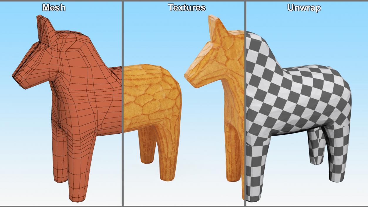 3D Toy Horses Collection 2 model