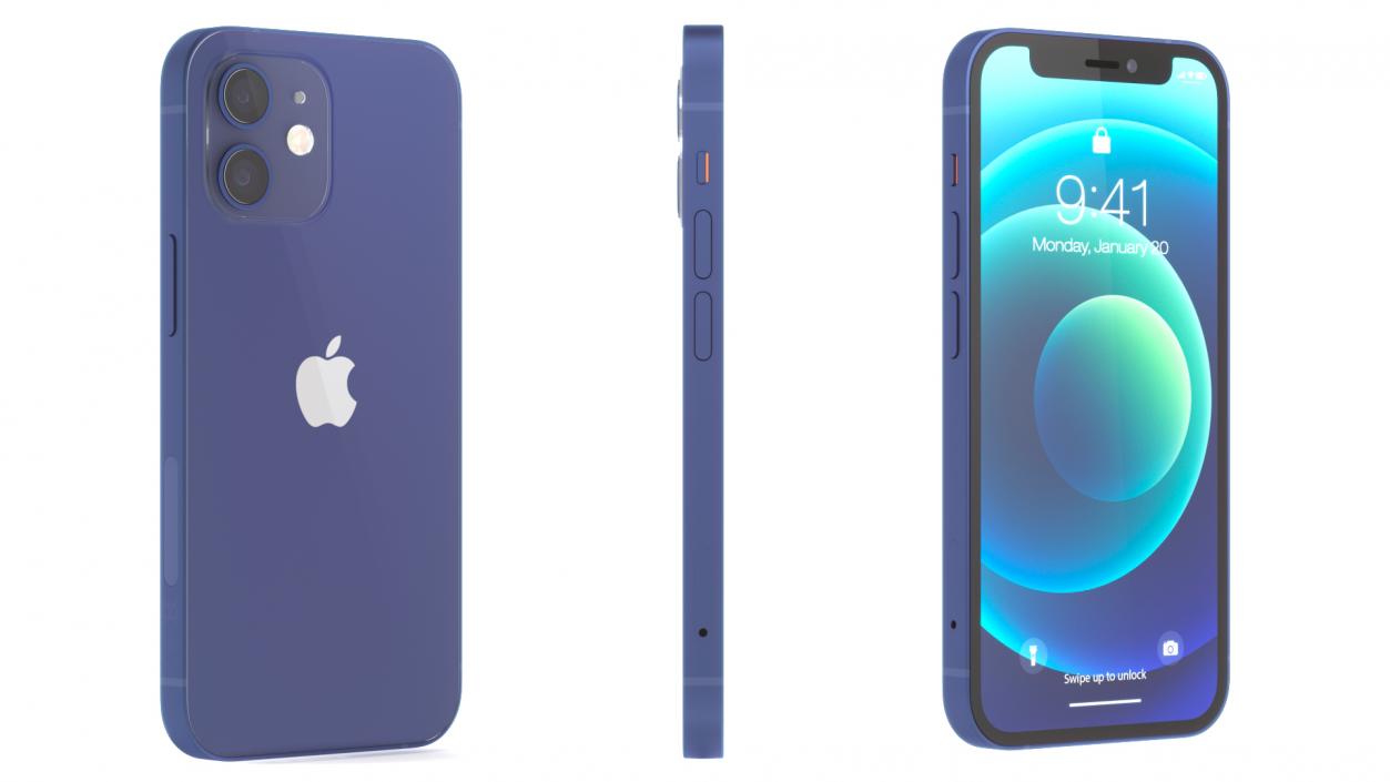 3D model Apple iPhone 12 mini Blue