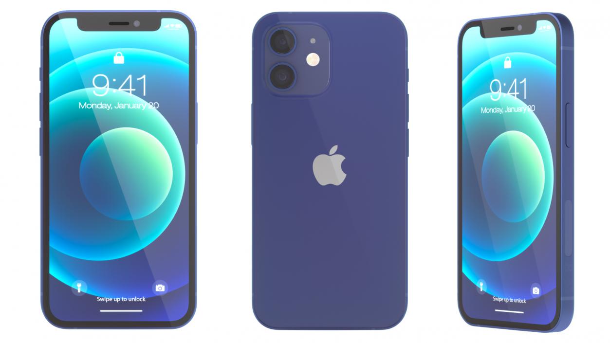 3D model Apple iPhone 12 mini Blue