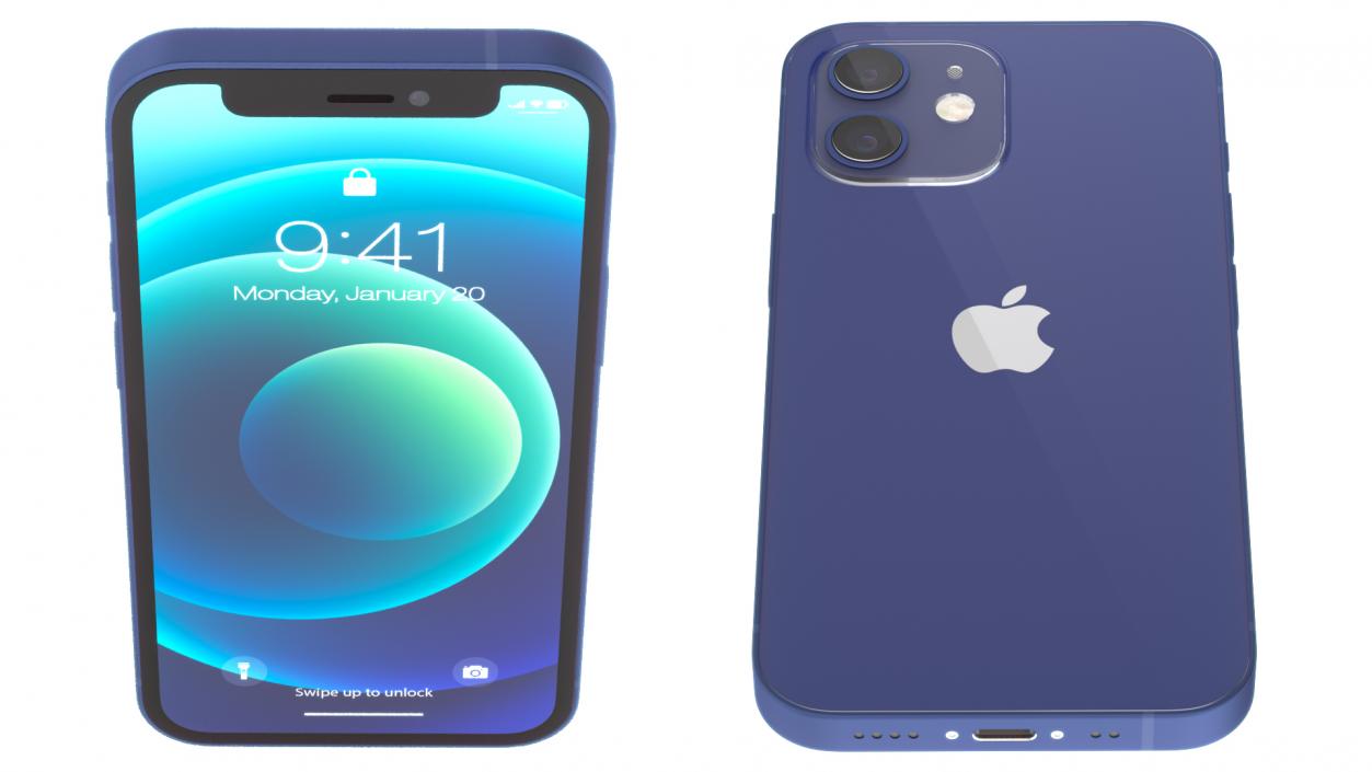 3D model Apple iPhone 12 mini Blue