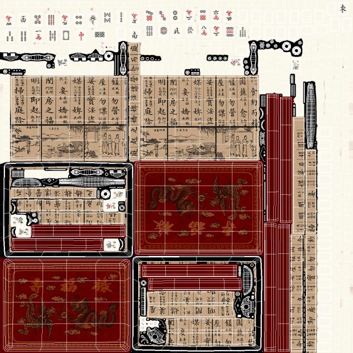 3D model Chinese Mahjong