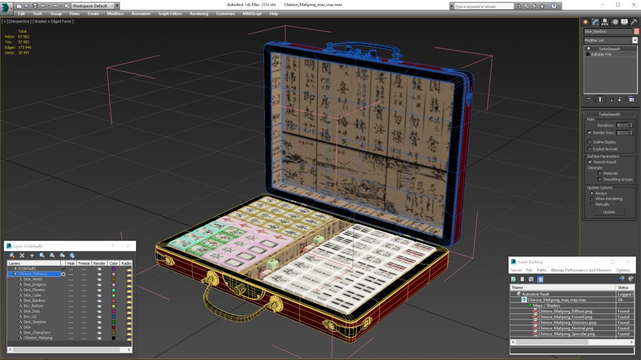 3D model Chinese Mahjong