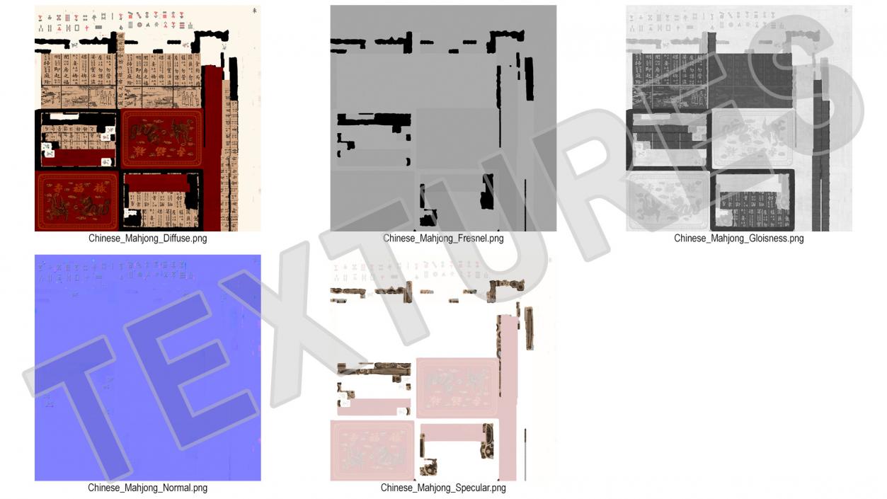 3D model Chinese Mahjong