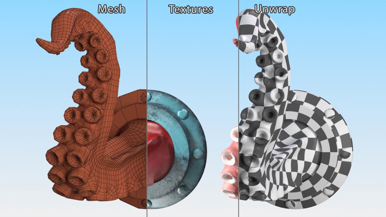 3D model Octopus Tentacle Wall Art Sculpture