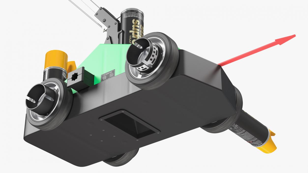 3D model Fox Valley Traffic Striping Machine