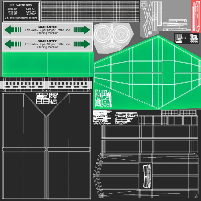 3D model Fox Valley Traffic Striping Machine