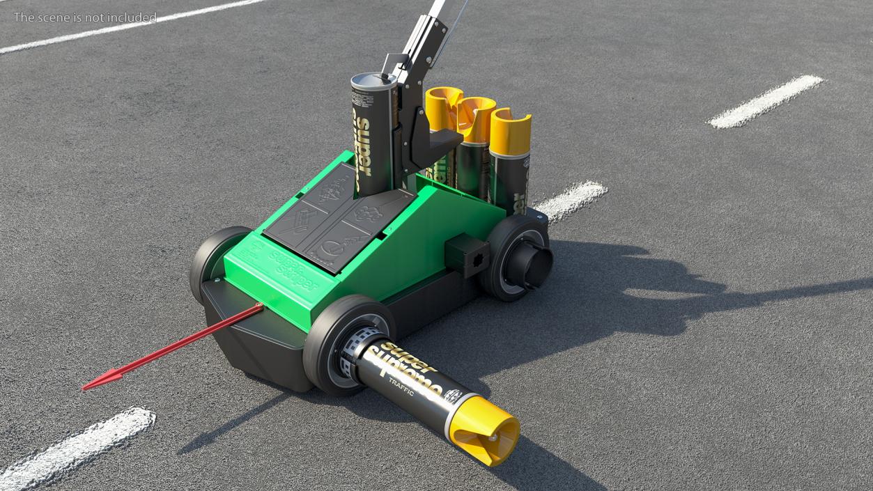 3D model Fox Valley Traffic Striping Machine