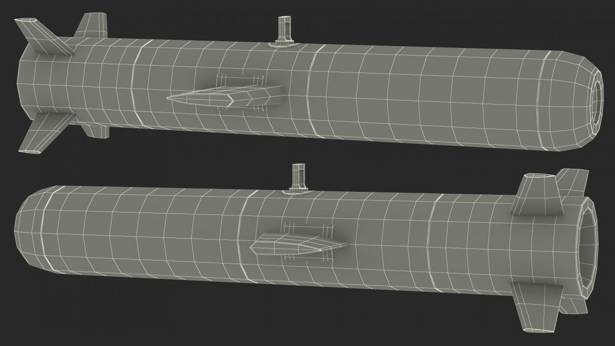 3D Laser Guided Miniature Munition Rocket model