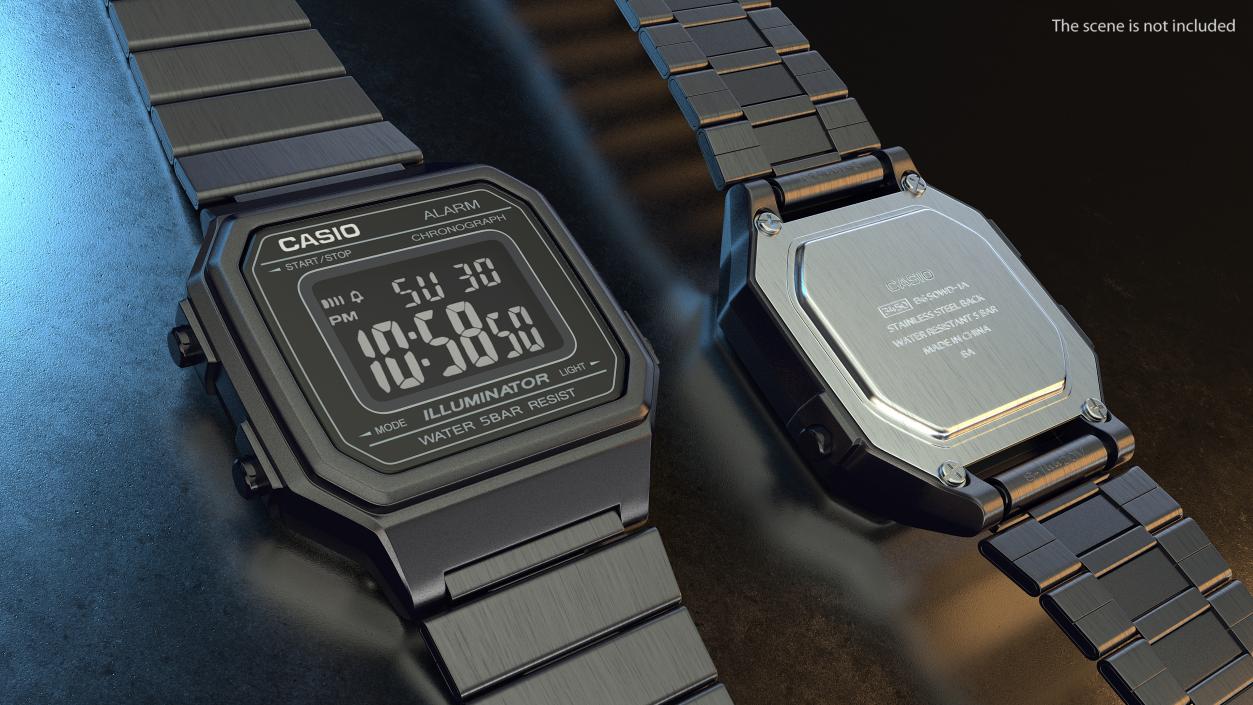 Classic Casio b650wd-1a Black 3D model