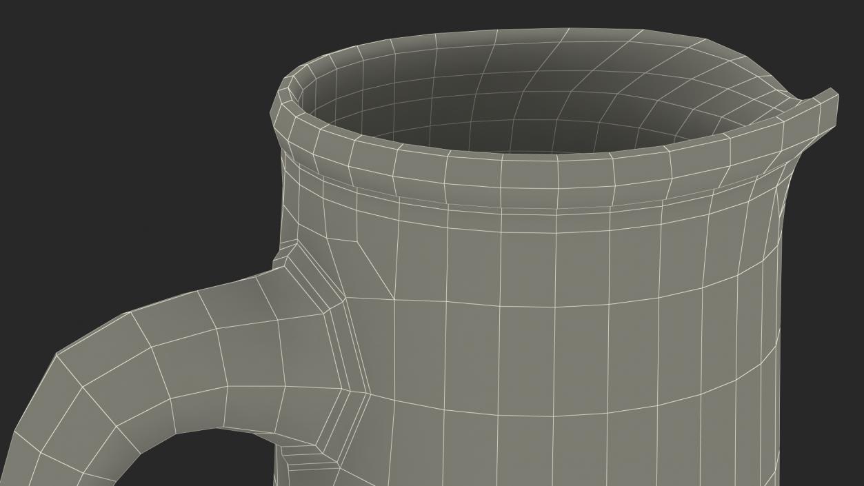 Glass Straight Jug With Water 3D model