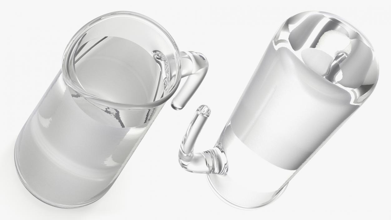 Glass Straight Jug With Water 3D model