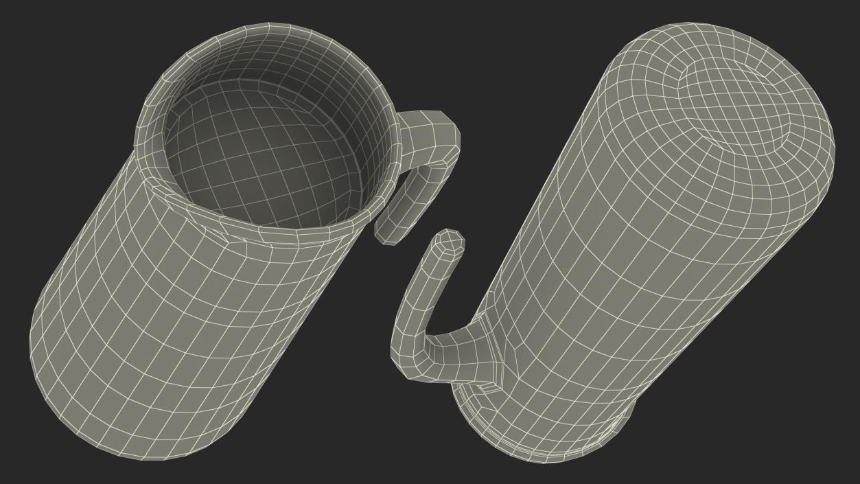 Glass Straight Jug With Water 3D model