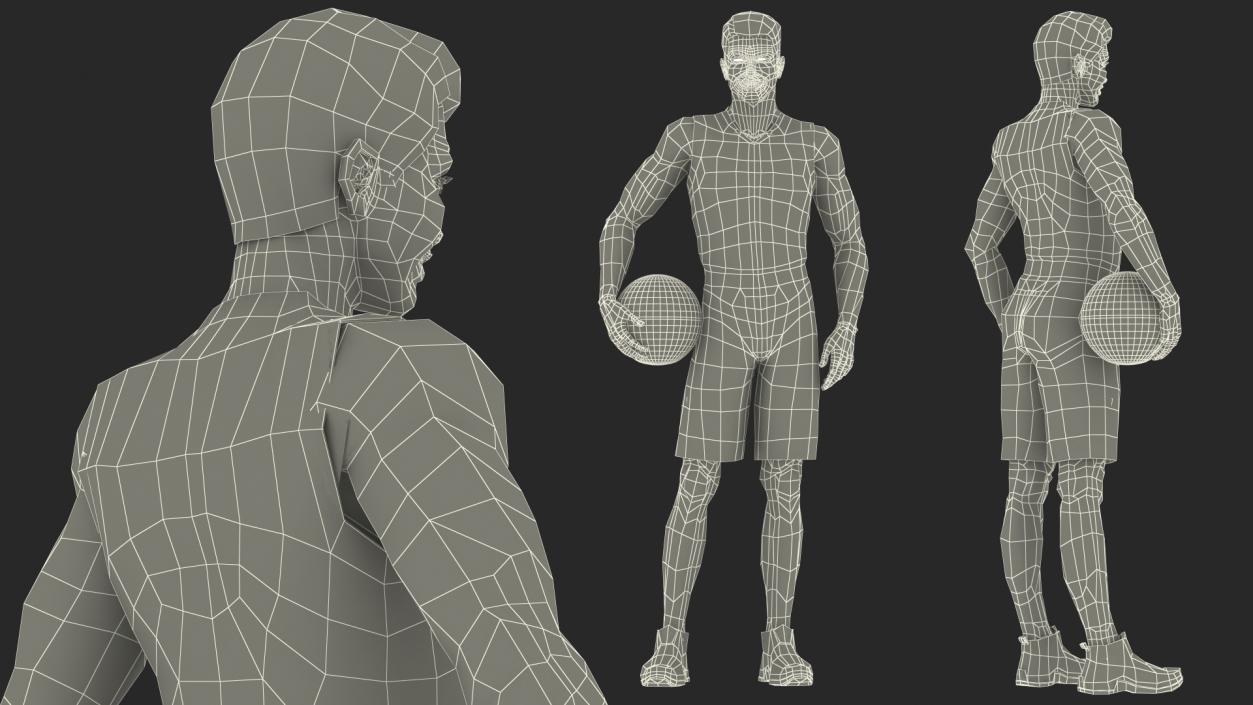 3D Teen Boy Basketball Rigged